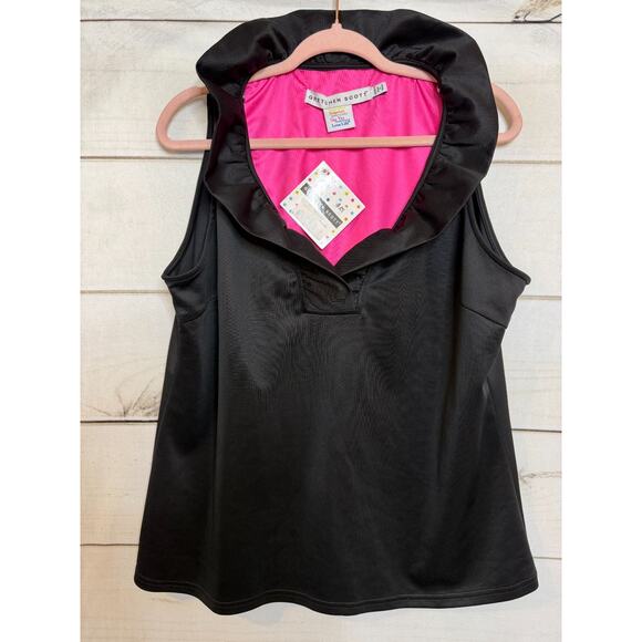 Gretchen Scott NWT Size XXL Sleeveless Black Top Ruffneck MSRP $85 - Picture 1 of 5